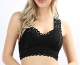 Stretch lace hourglass back bralette