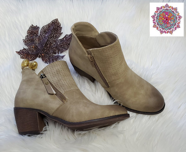 Taupe booties