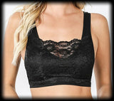 Seamless lace front bralette